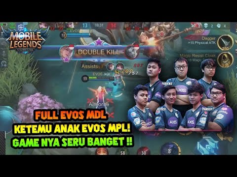FULL EVOS MDL KETEMU ANAK EVOS MPL DI RANKED! AUTO GAME SERU WKWK - Mobile Legends