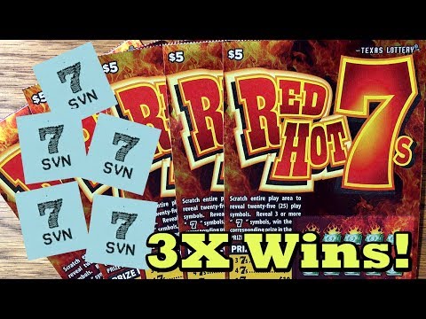 NEW TICKET WINS!! 5X $5 Red Hot 7s! ✦ TEXAS LOTTERY...