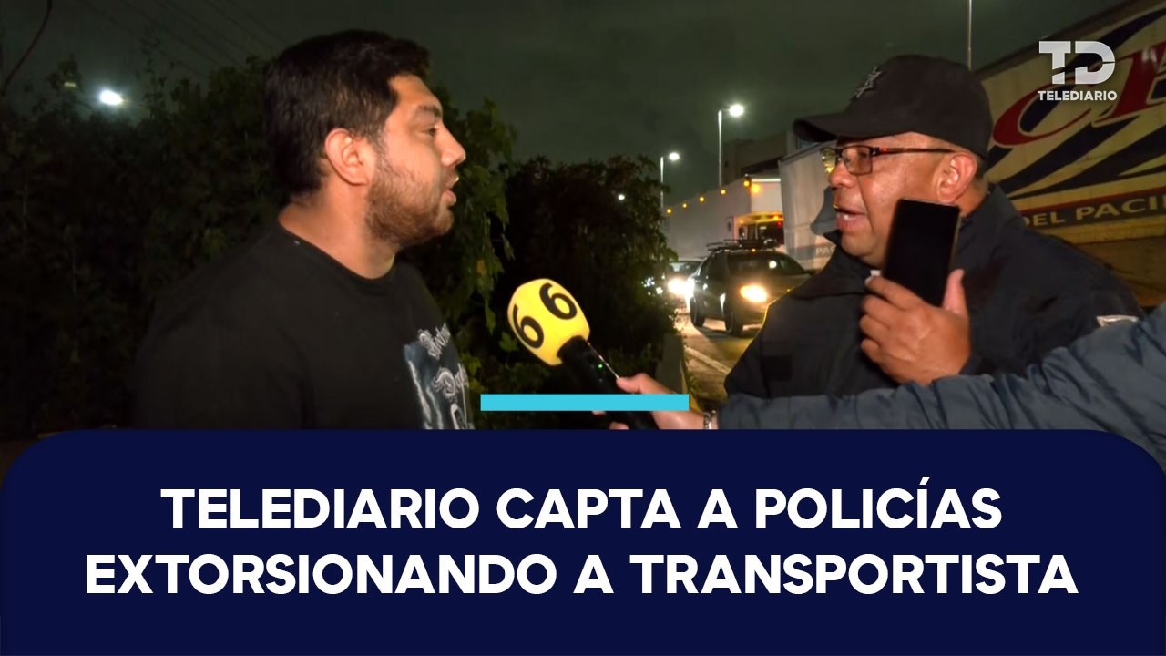 Reportero de TELEDIARIO capta la huída de policías de Tlalnepantla tras presunta extorsión