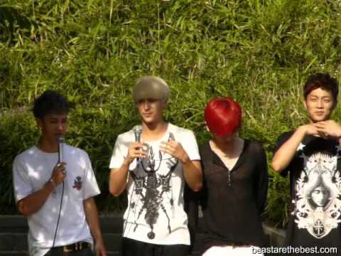 [Fancam] BEAST 120729 - Son Namshin (Inkigayo Mini Fanmeeting)