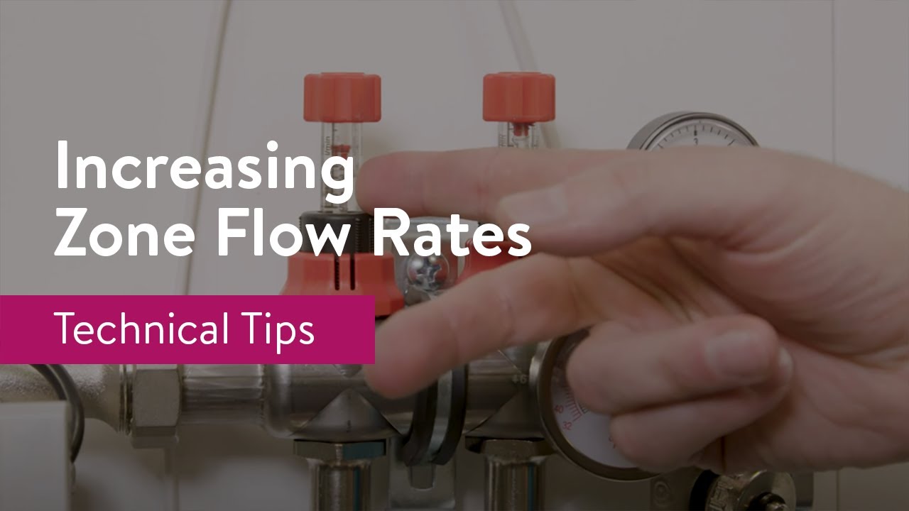 How do I increase the flow rate of my underfloor heating? More REF