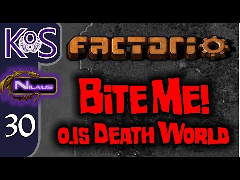 Factorio 0.15 Bite Me! Ep 30: Harvesting Power Poles - Death World COOP MP Gameplay, Let's Play