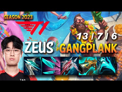 T1 Zeus GANGPLANK vs K'SANTE Top - KR Ranked
