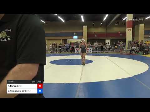 101 Lbs Quarterfinal - Keanna Conrad, East Idaho Elite Wrestling Club Vs Elizabeth Valenzuela Smit