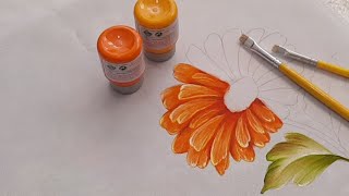 Pintando una Flor en Tela