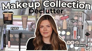Makeup Collection DECLUTTER! Eyeshadow Palettes, Brows, Mascara, Eyeliner, & Lip Products ✨ Part 2