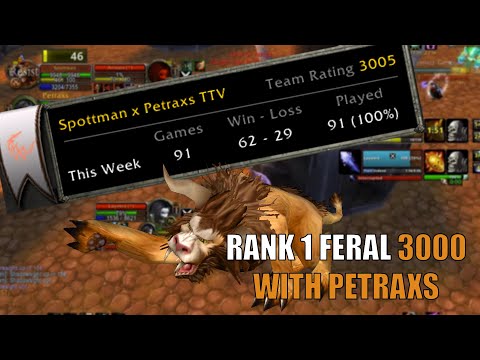 Spottman - Rank 1 Feral | Classic TBC arena PvP - Best of Twitch #8 - 3005 rating