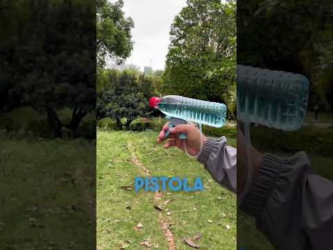 Hice una pistola de agua con sólo una botella 😱 #shorts ￼