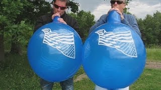 balloon contest - blow to pop race - B2P - Qualatex 17" BSA – American Flag