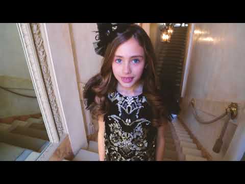 Lesy black tulle luxury dress with gold embroidery