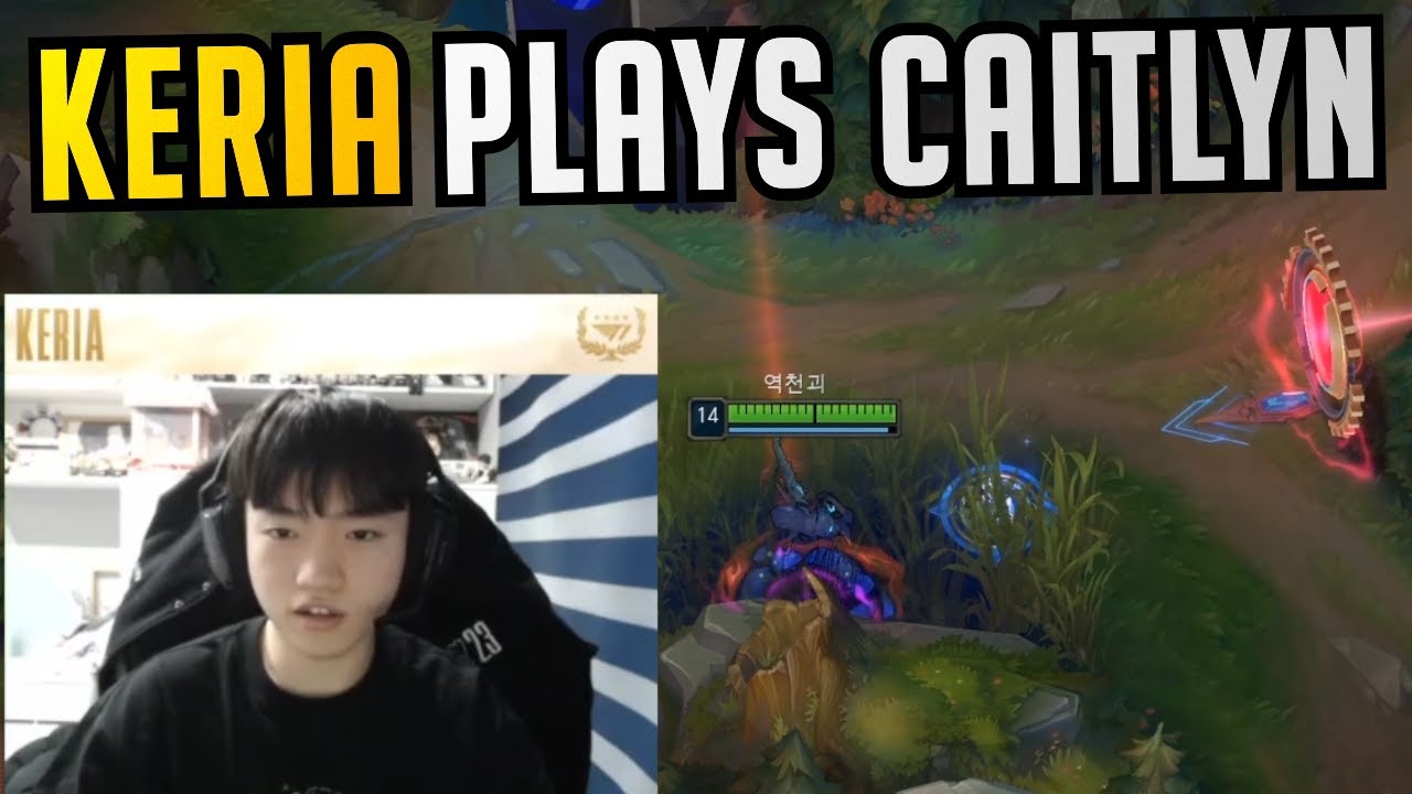 T1 Keria Hunting Everyone Down with Caitlyn - Best of LoL Stream Highlights (Translated)