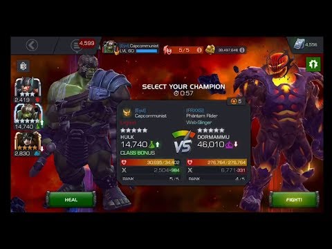 5/65 HULK (RAGNAROK) vs DORMAMMU ALLIANCE WAR BOSS SOLO