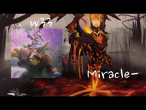 Miracle  Shadow Fiend VS w33 Alchemist   OG Secret Final Dota 2