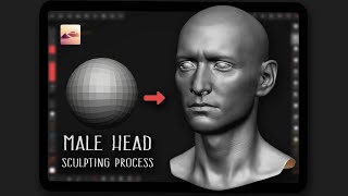 Male Head Sculpting Process | Nomad Sculpt Tutorial