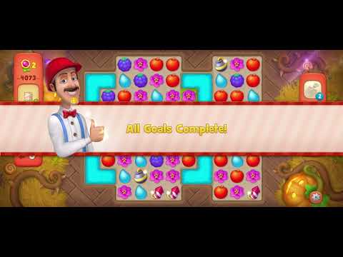 Gardenscapes Level 4073 (Red Level - Hard Level) NO BOOSTER
