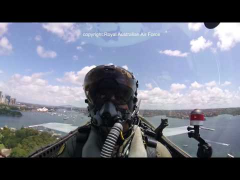 RAAF F/A-18A Hornet A21-35 Australia Day Display 2016 Sydney Harbour.