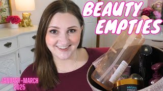 Beauty and Makeup Empties | January - March 2025 | Over $400 of product used up!!!