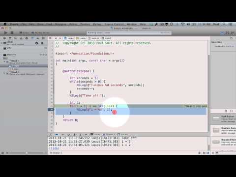 7 Xcode - Loops in Objective-C for iOS 7