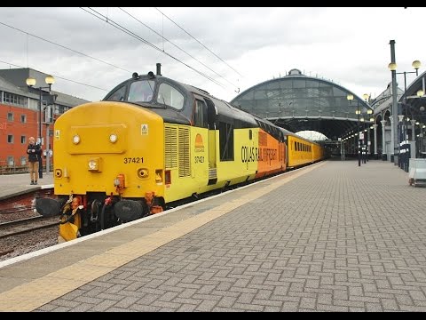 Class 37 Nos 37421 & 37688 on Test Trains - Newcastle 4th & 5th April 2016
