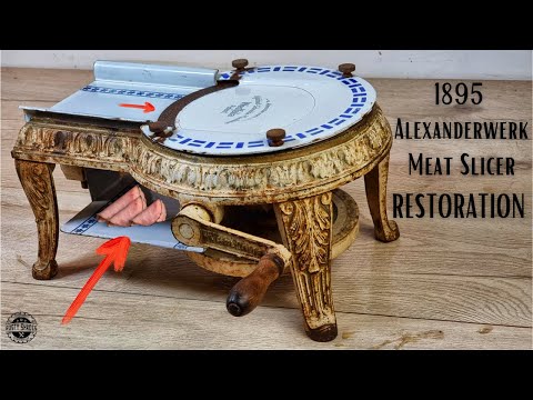 Massive Antique Meat Slicer Restoration - 1895 Cast Iron Alexanderwerk