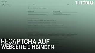 reCaptcha auf Webseite einbinden