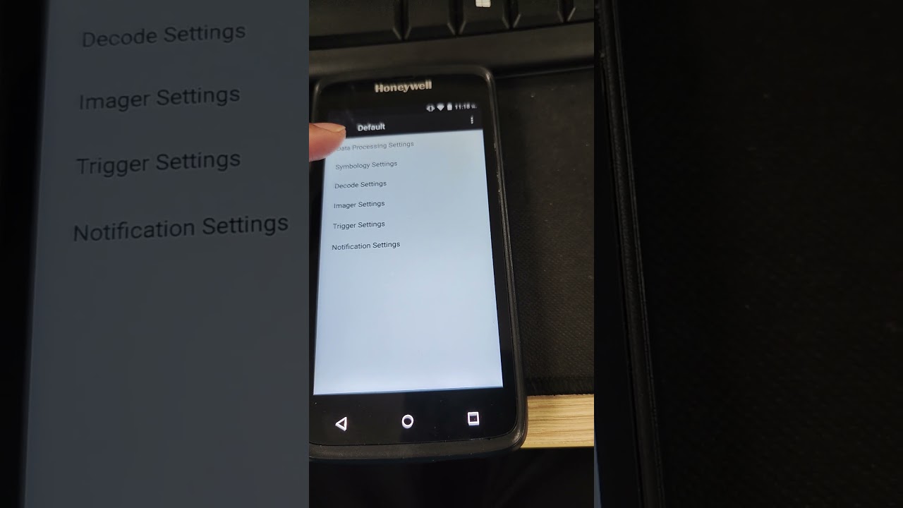 PDA Honeywell Setting Read QR Code