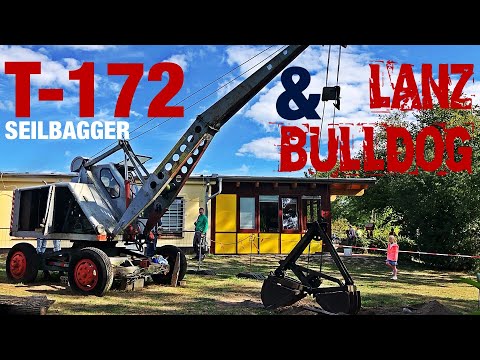 T-172 excavator loader and Lanz Bulldog at the district agricultural museum Dorf Mecklenburg VLOG