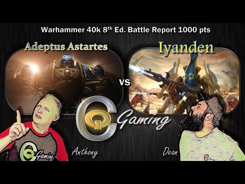 Adeptus Astartes vs Eldar 1000pts Warhammer 40k Battle Report CQ Gaming
