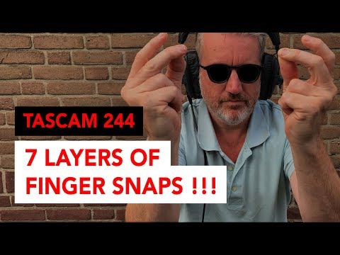 Tascam 244 demo: recording 7 layers of finger snaps (bouncing)