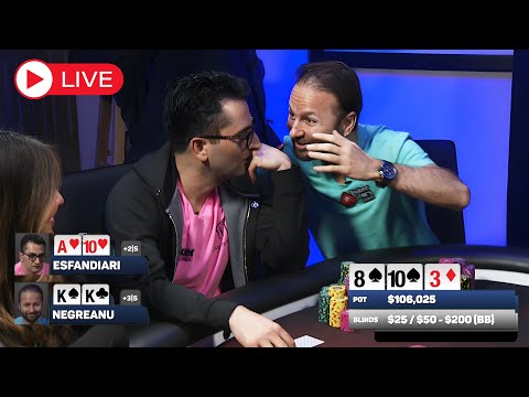 Phil Hellmuth joins Daniel Negreanu, Maria Ho, Esfandiari, Laak, ElkY  - Poker Livestream Cash Game