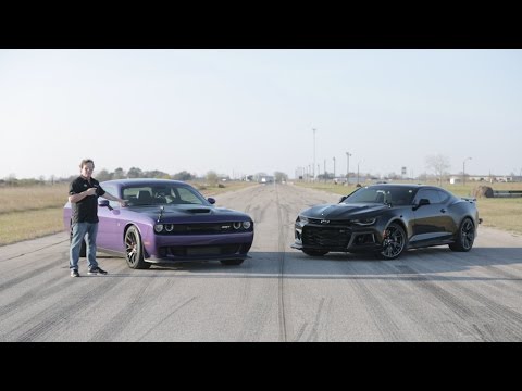 Hellcat Challenger vs ZL1 Camaro Roll-on Race