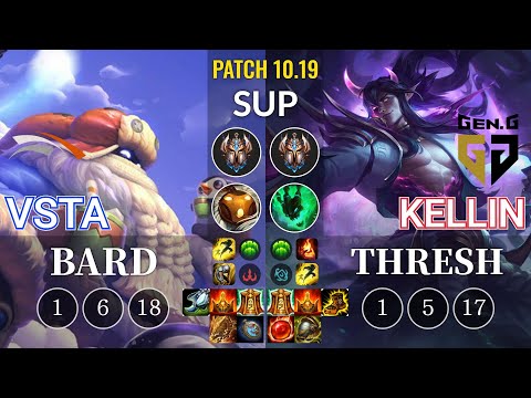 HLE Vsta Bard vs GEN Kellin Thresh Sup - KR Patch 10.19