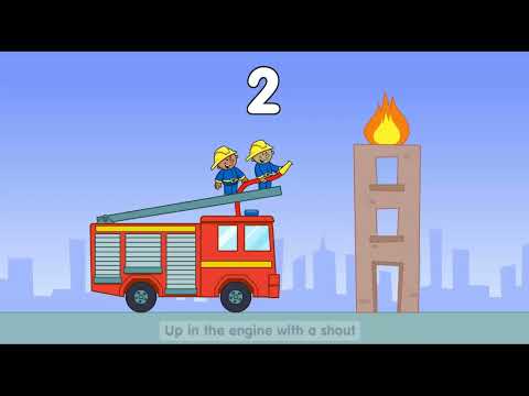 5 Little Fire Fighters (adding), Help Kidz Learn