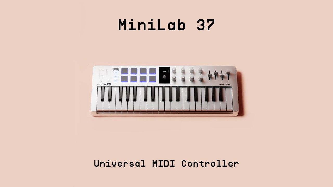 Arturia Keyboard Controller MiniLab 37 Mk3 37 Tasten, Schwarz
