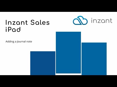 Inzant Sales iPad - Retailers - Adding a journal note
