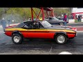 Full Throttle: Classic Muscle Cars Take on the Drag Strip