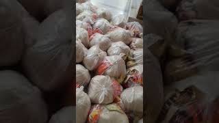Covid 19 - Distributed dry ration and sweets to the 200 stranded migrant workers in Kazipet