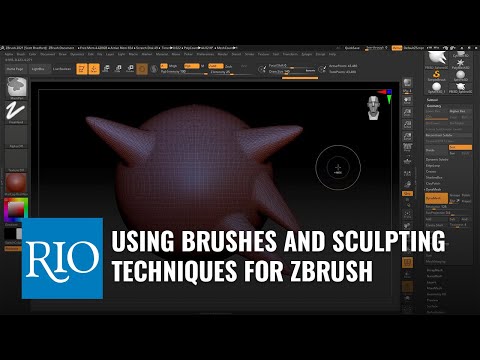 Using Brushes and Sculpting Techniques for ZBrush
