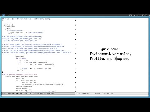 guix home: Environment variables, Profiles and Shepherd