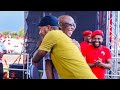 Shebeshxt Begins his performance by greeting EFF President Julius Malema at Dobsonville Stadium