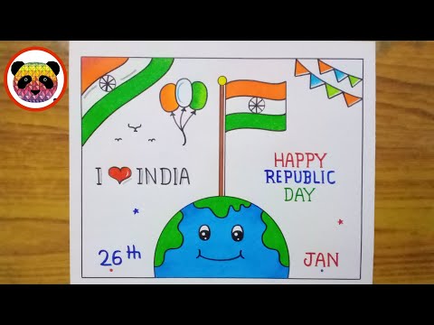 Republic Day Drawing Easy / Republic Day Poster Drawing / Happy Republic Day Drawing / 26 January