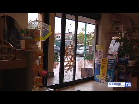 2017-11-13 PRATO - SPACCA CON TOMBINO VETRATA FARMACIA, ARRESTATO