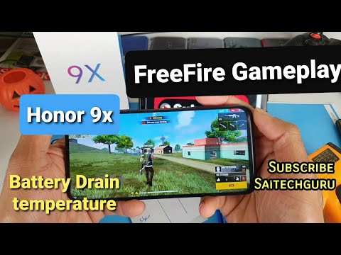 Honor 9x free fire battery drain gameplay test