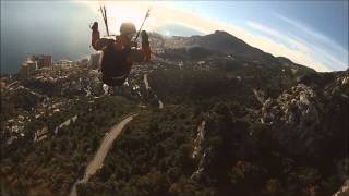 preview picture of video 'Roquebrune cap martin paragliding (test chase camera MK2)'