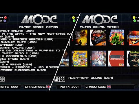 MODE Advance Cover Art view and list view Menu systems!