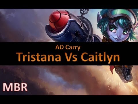 LOL MBR Quest To Platinum - Tristana Vs Caitlyn AD Carry - HD