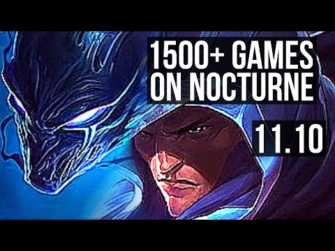 NOCTURNE vs TALON (MID) | 1500+ games, 1.3M mastery, 11/3/12, Legendary | KR Master | v11.10