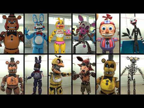FNaF 2 Movie Animatronics in Real Life | Voice Lines Animation