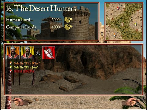 how to quickly finish STRONGHOLD CRUSADER MISSION 16 THE DESERT HUNTERS