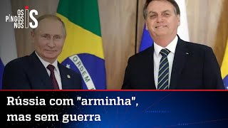 Em meio a recuo das tropas na fronteira, Bolsonaro chega à Rússia para falar com Putin
